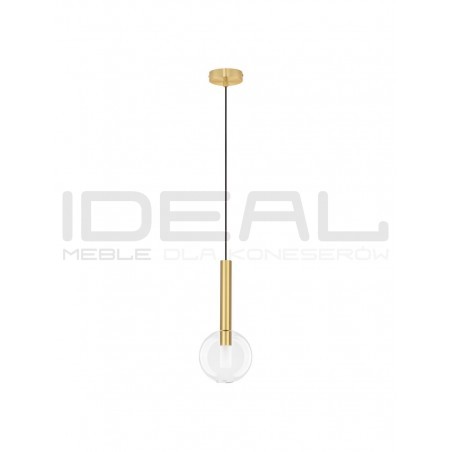 Lampa wisząca Laboratory Sphere Small bezbarwne szkło złote detale