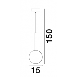 Lampa wisząca Laboratory Sphere Small bezbarwne szkło złote detale