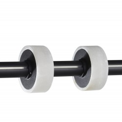 LAMPA WISZĄCA POZIOMA RINGO LED CZARNA 150 z marmurowymi pierścieniami