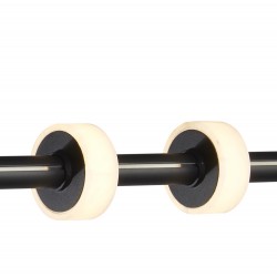 LAMPA WISZĄCA POZIOMA RINGO LED CZARNA 150 z marmurowymi pierścieniami