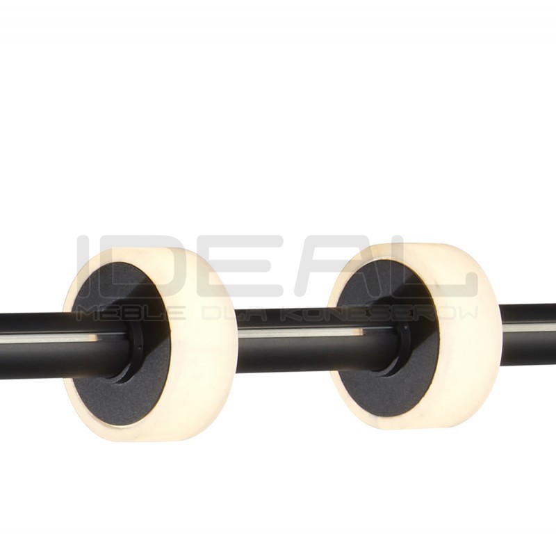 LAMPA WISZĄCA POZIOMA RINGO LED CZARNA 150 z marmurowymi pierścieniami