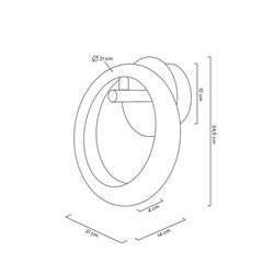 Kinkiet kryształowy HELIOS złoty