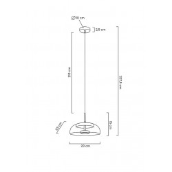 Lampa wisząca przezroczysta EDEN