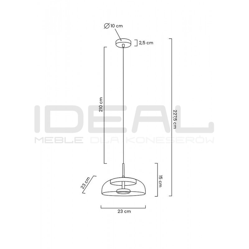 Lampa wisząca przezroczysta EDEN