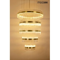 Duża Lampa wisząca glamour GHIA 5 złota