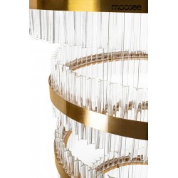 Duża Lampa wisząca glamour GHIA 5 złota