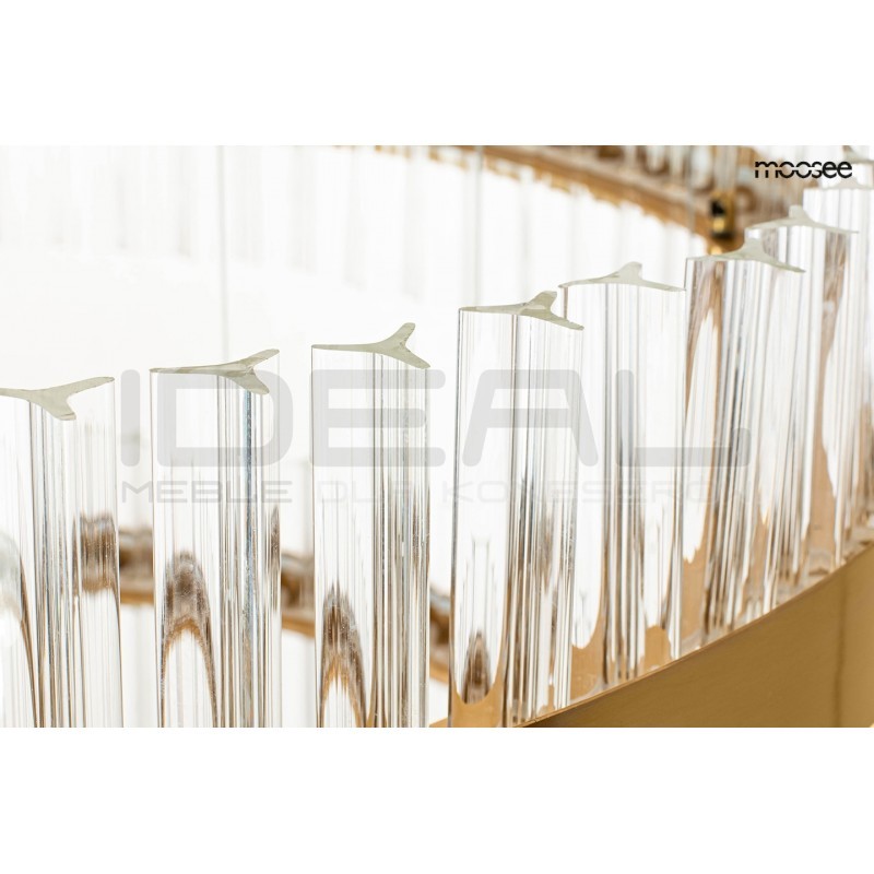 Duża Lampa wisząca glamour GHIA 5 złota