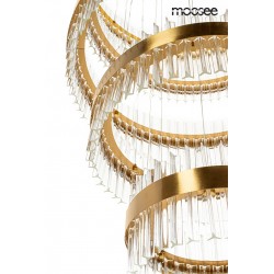 Duża Lampa wisząca glamour GHIA 5 złota