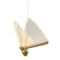 Lampa wisząca glamour BEE Motyl 5 Złota