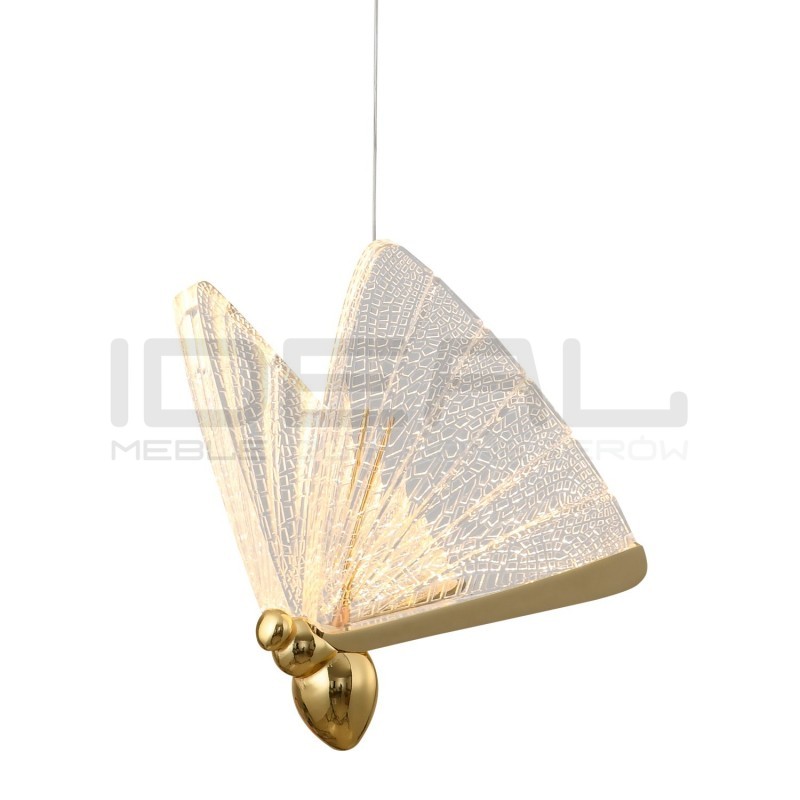 Lampa wisząca glamour BEE Motyl 5 Złota