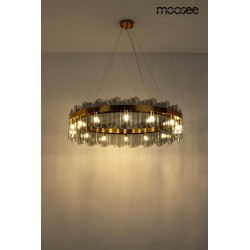Lampa wisząca glamour NEMO z dymionymi kloszami 90 złota