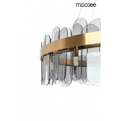 Lampa wisząca glamour NEMO z dymionymi kloszami 90 złota