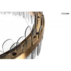 Lampa wisząca glamour NEMO z dymionymi kloszami 90 złota