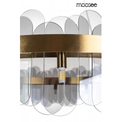 Lampa wisząca glamour NEMO z dymionymi kloszami 90 złota