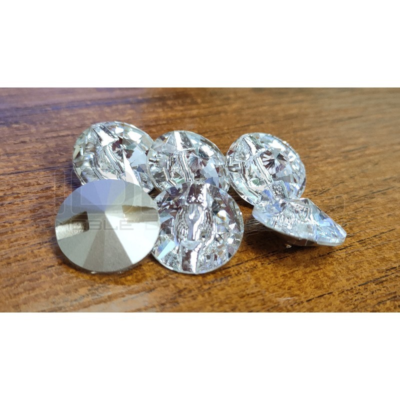 Guziki tapicerskie kryształowe kryształki Glash 18 MM 3015 Crystal