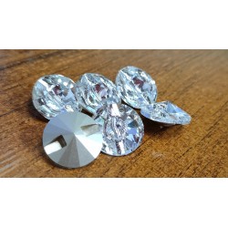 Guziki tapicerskie kryształowe kryształki Glash 18 MM 3015 Crystal
