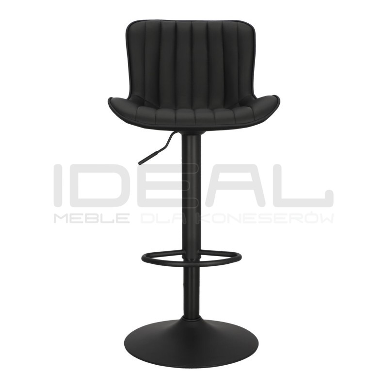 Obrotowy Hoker regulowany Bruno z oparciem czarny