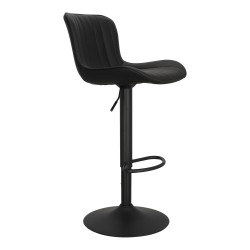 Obrotowy Hoker regulowany Bruno z oparciem czarny