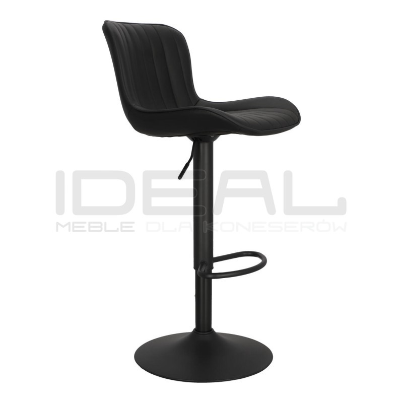 Obrotowy Hoker regulowany Bruno z oparciem czarny