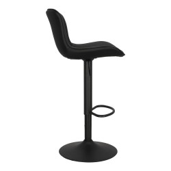 Obrotowy Hoker regulowany Bruno z oparciem czarny