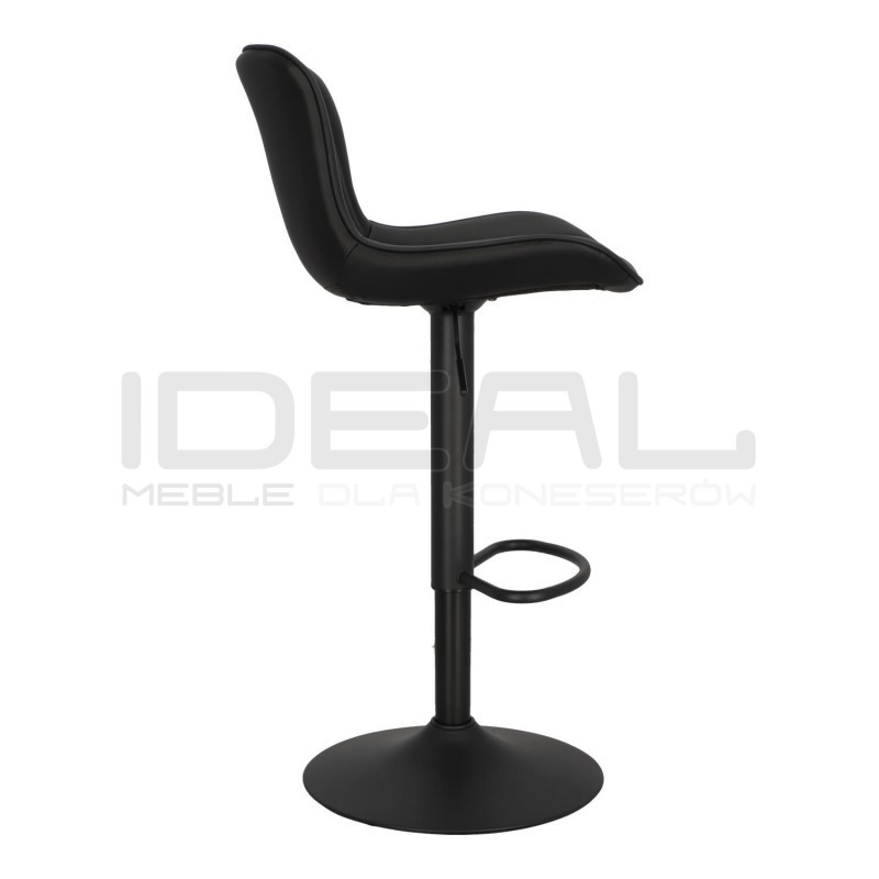 Obrotowy Hoker regulowany Bruno z oparciem czarny