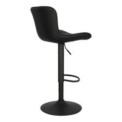 Obrotowy Hoker regulowany Bruno z oparciem czarny