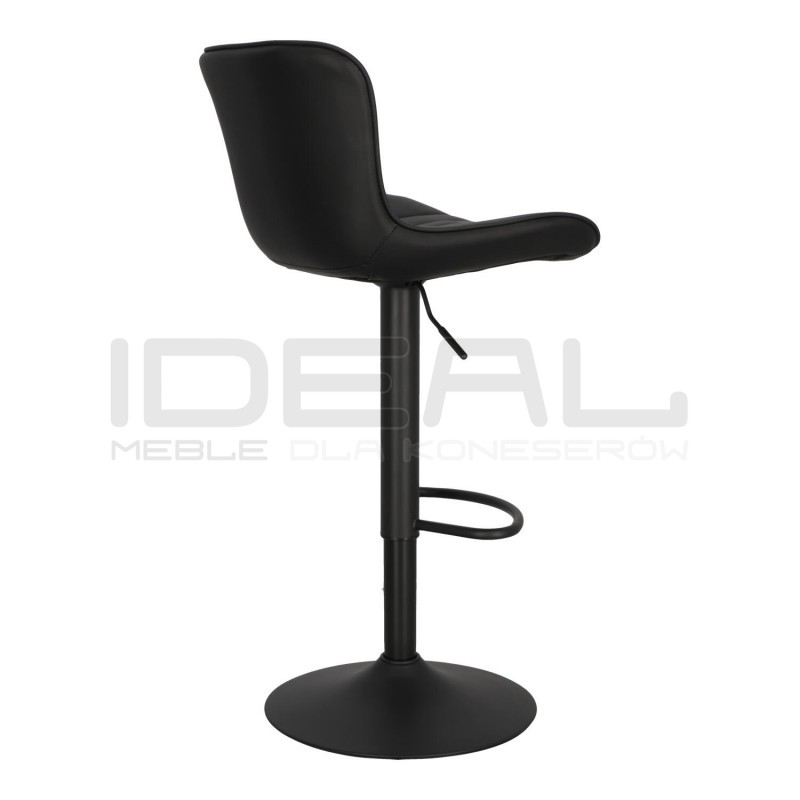 Obrotowy Hoker regulowany Bruno z oparciem czarny