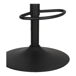 Obrotowy Hoker regulowany Bruno z oparciem czarny