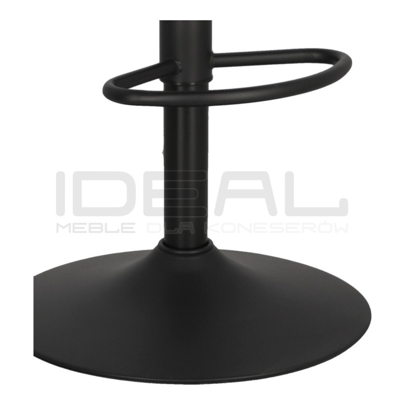 Obrotowy Hoker regulowany Bruno z oparciem czarny