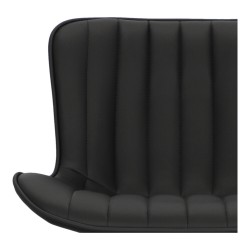 Obrotowy Hoker regulowany Bruno z oparciem czarny