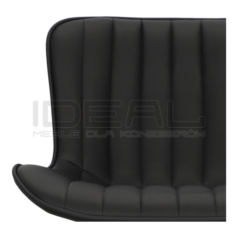 Obrotowy Hoker regulowany Bruno z oparciem czarny