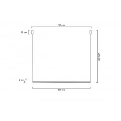 Lampa wisząca pozioma OMBRE LEVEL 100 biała