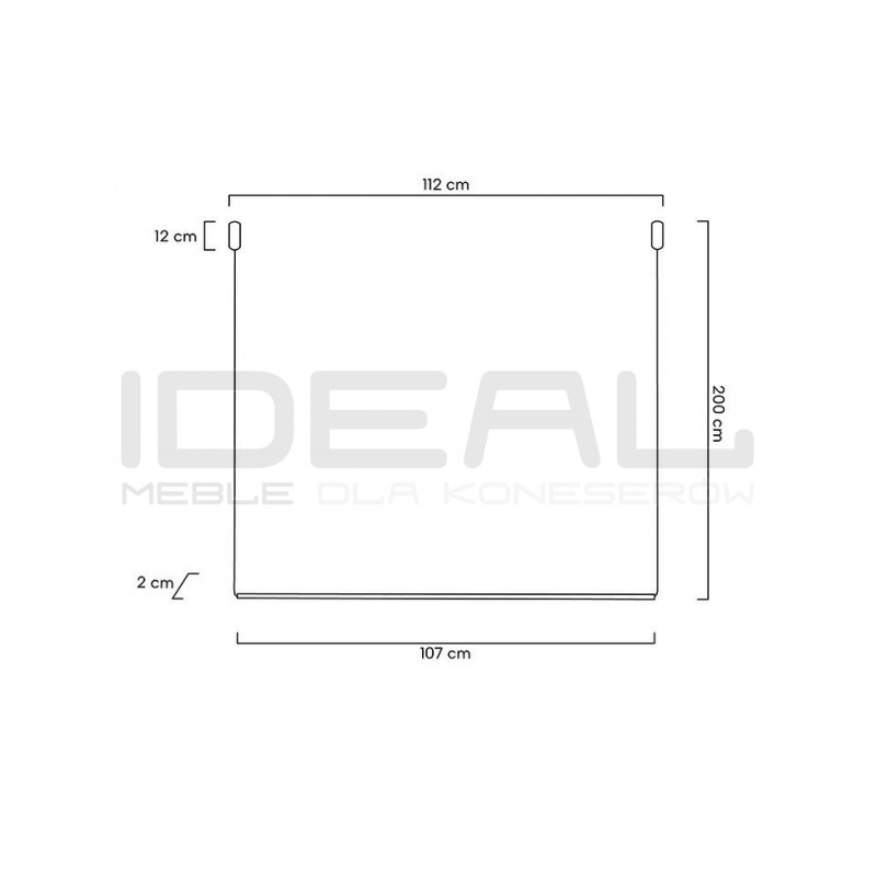 Lampa wisząca pozioma OMBRE LEVEL 100 biała
