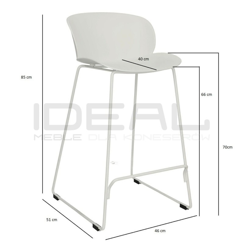 Hoker JOYCE 66 z oparciem biały