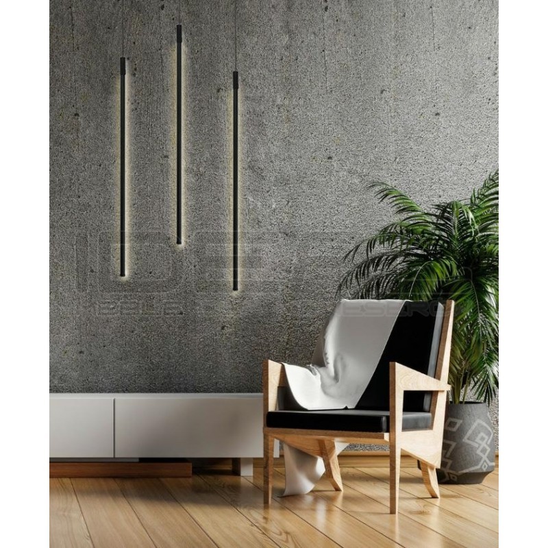 Lampa wisząca Ombre 60 rurka czarna