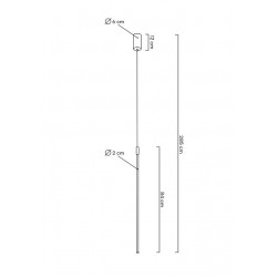 Lampa wisząca Ombre 80 rurka złota