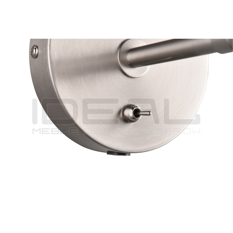 Kinkiet Pelikan z włącznikiem srebrny