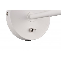 Kinkiet Pelikan z włącznikiem biały