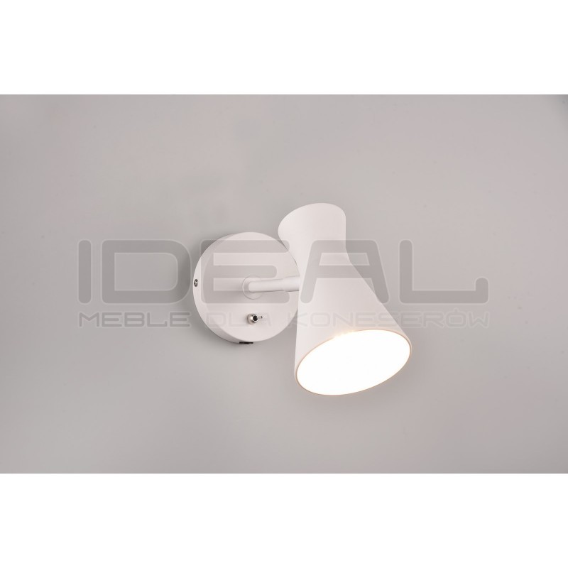 Kinkiet Pelikan z włącznikiem biały