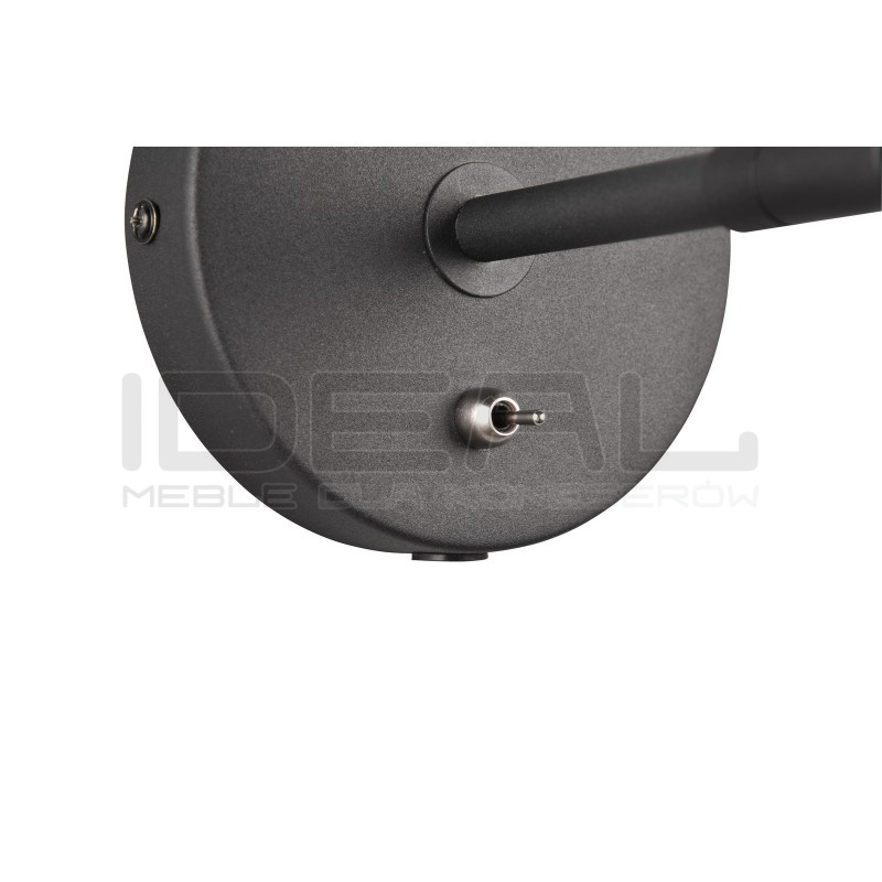 Kinkiet Pelikan z włącznikiem czarny