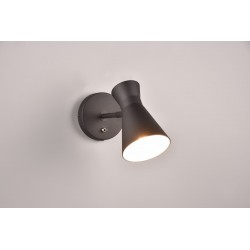 Kinkiet Pelikan z włącznikiem czarny