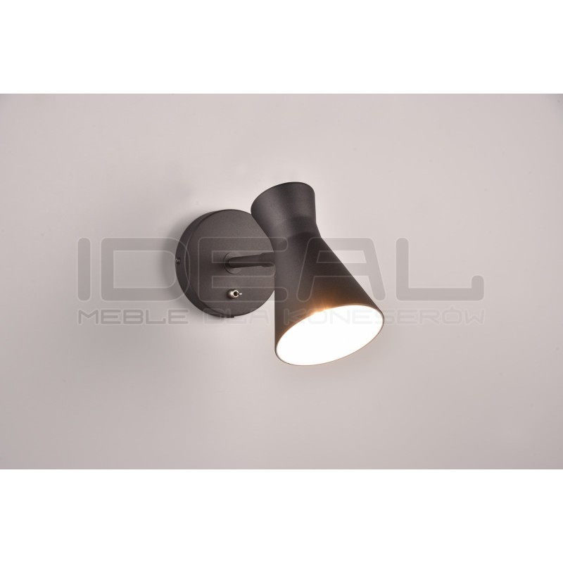 Kinkiet Pelikan z włącznikiem czarny