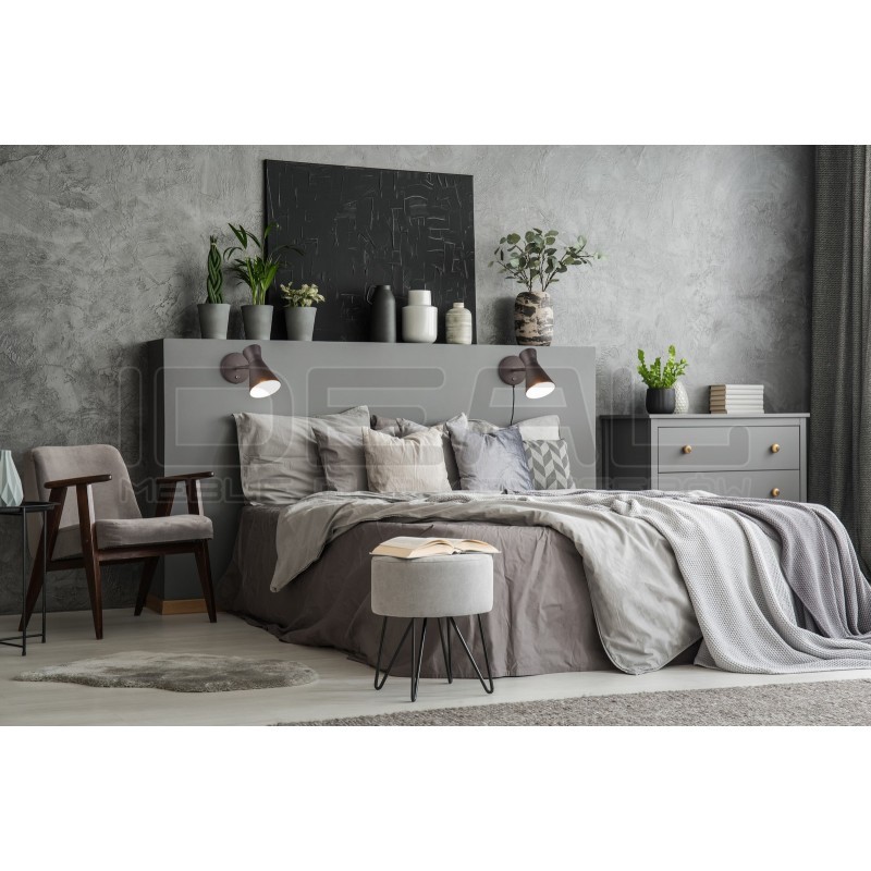 Kinkiet Pelikan z włącznikiem czarny