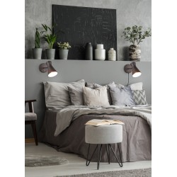 Kinkiet Pelikan z włącznikiem czarny