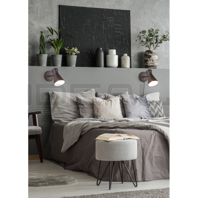 Kinkiet Pelikan z włącznikiem czarny