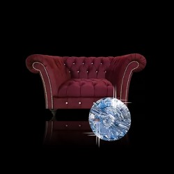 Fotel z kryształkami Glamour Elba