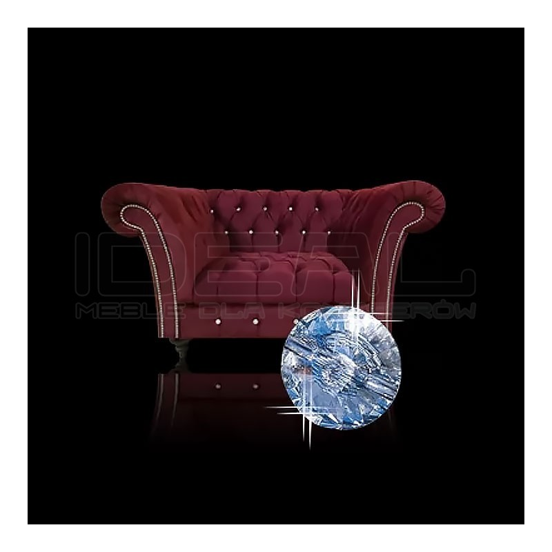 Fotel z kryształkami Glamour Elba