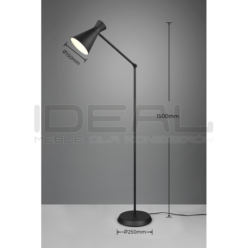 Lampa podłogowa Pelikan czarna