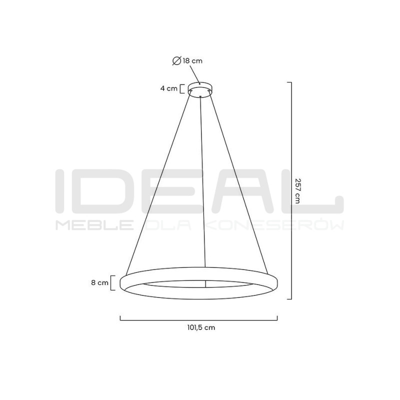 Lampa wisząca glamour LIBERTY 100 złota