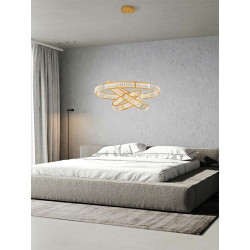 Lampa wisząca glamour potrójna LIBERTY złota